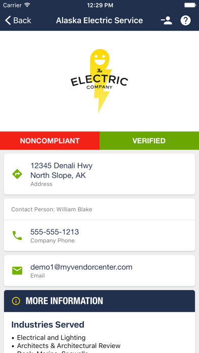 MyVendorCenter iPhone screenshot 3 - Business app