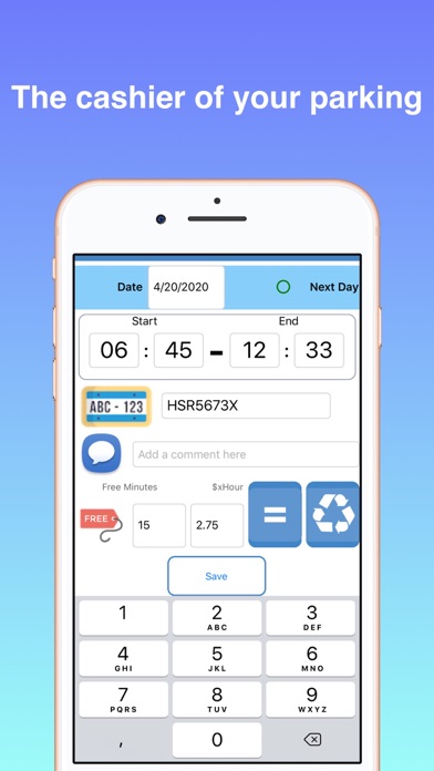 Screenshot #1 pour Parking Manager : Caisse