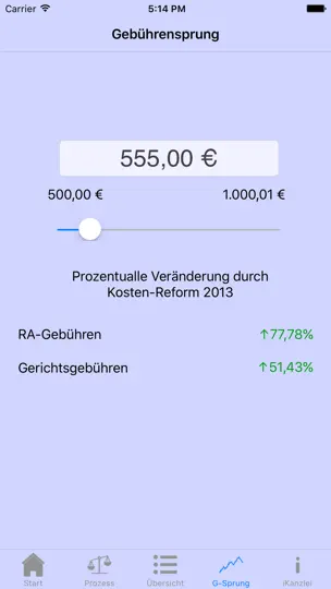 Screenshot von IKanzlei + auf dem iPhone 4