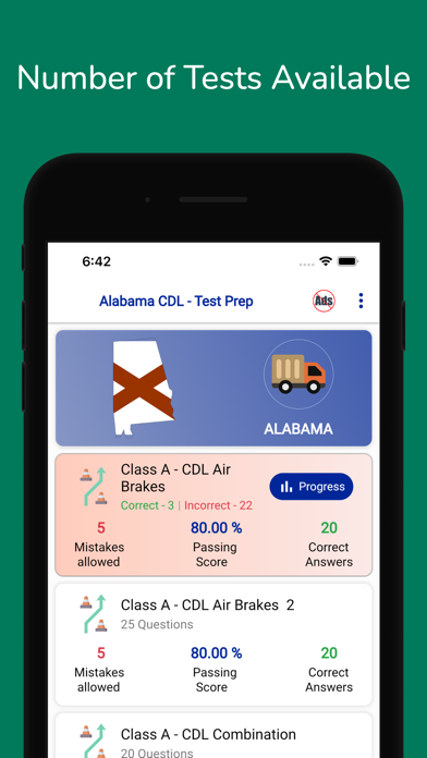 Alabama CDL Permit Practice Screenshot