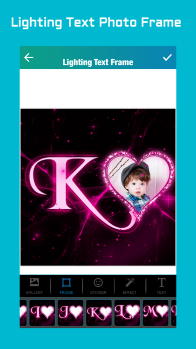 Lighting Text - NeonPhotoFrame app screenshot 2