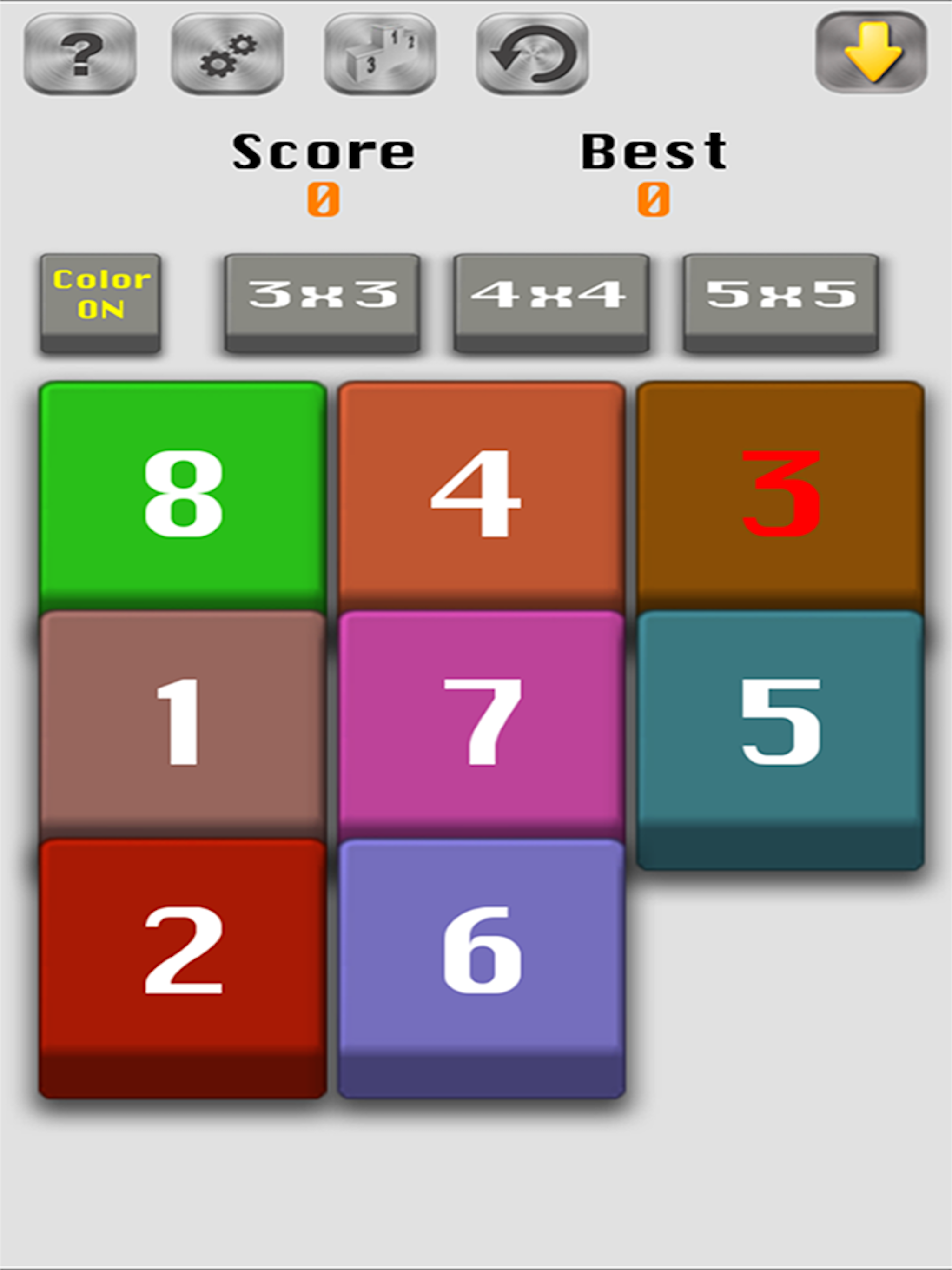 Number Slide-15 Fifteen puzzle