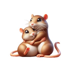 Gerbil Hug Stickers