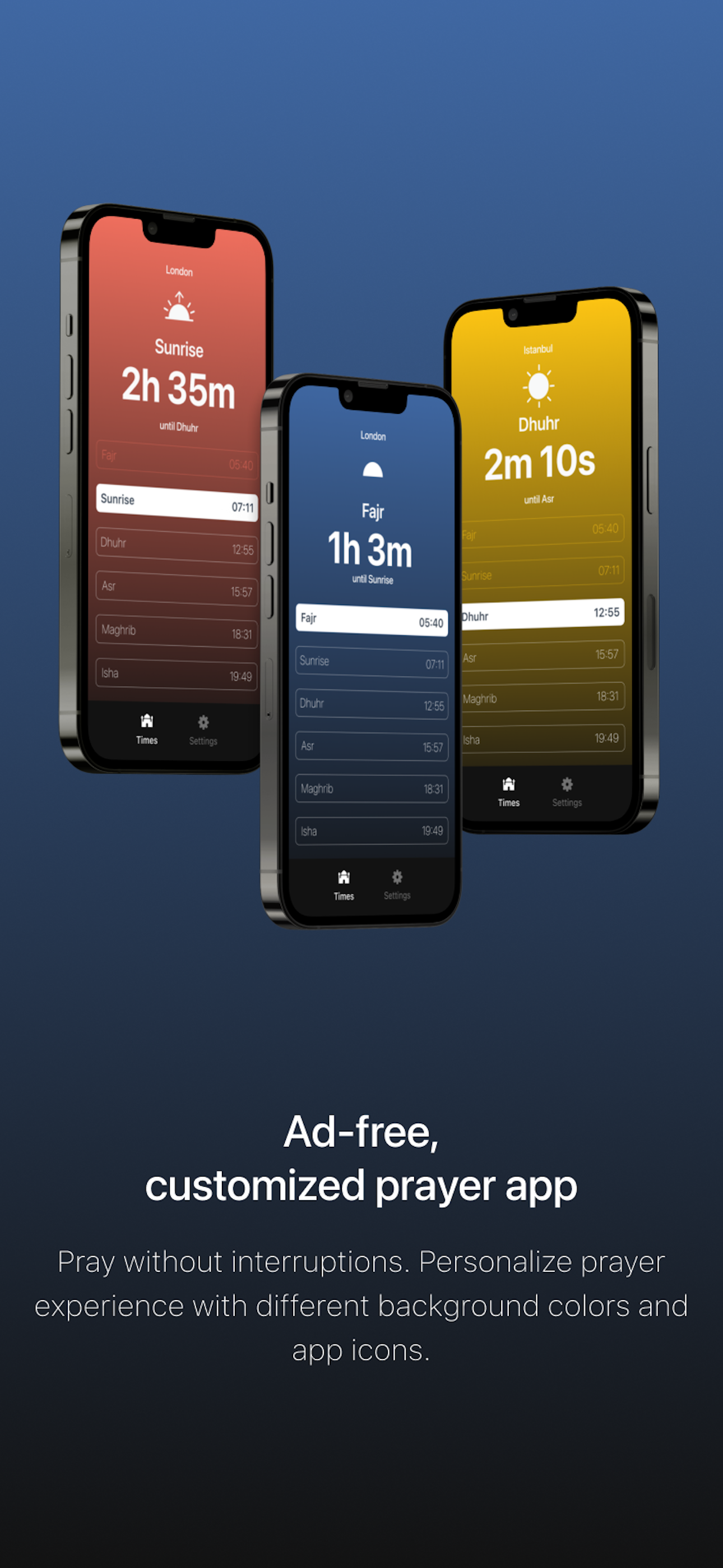 Prayer Times with Widgets