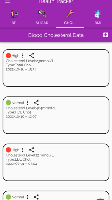 VitaTrack - Blood Pressure App Screenshot