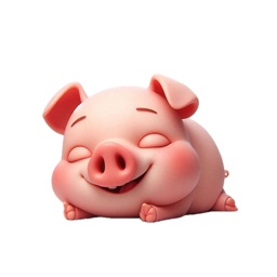 Sleeping Piglet Stickers