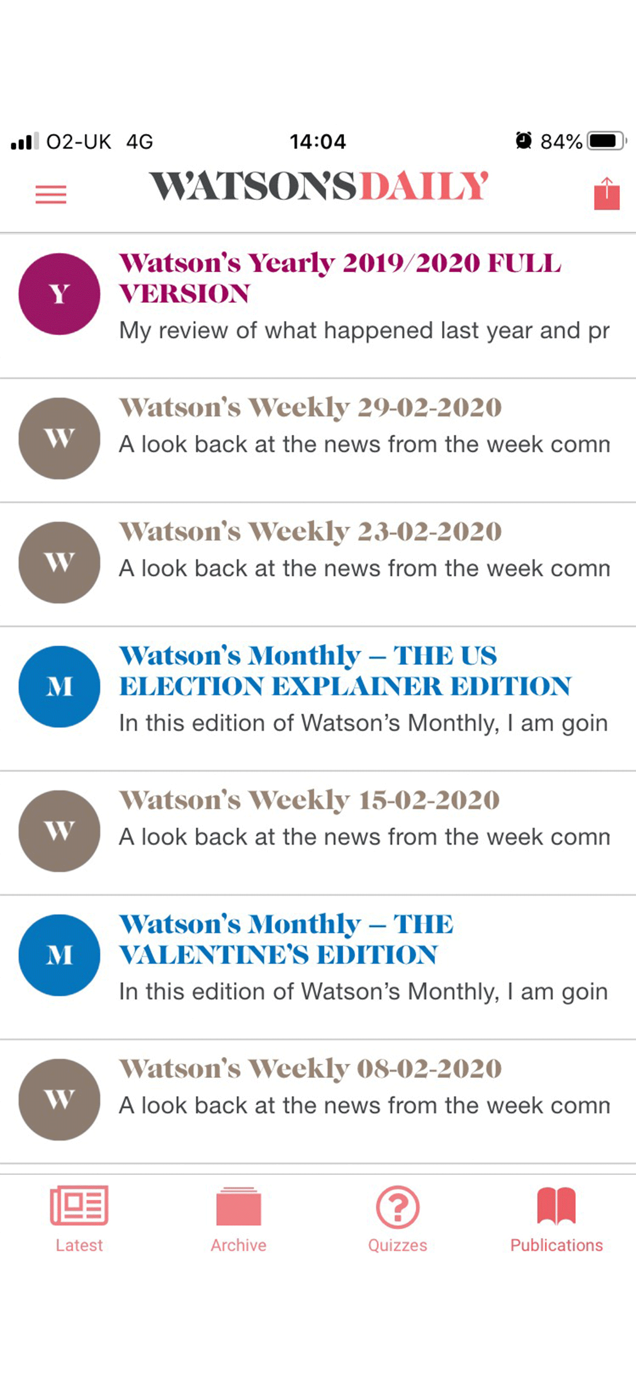 Watson's Daily
