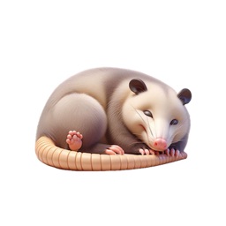 Sleeping Opossum Stickers