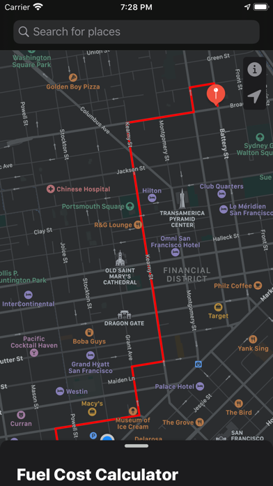 Fuel Cost Calculator - Maps screenshot