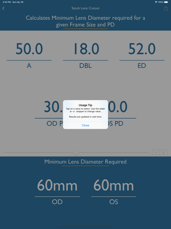 Screenshot #6 pour Optical Calculator for ECPs