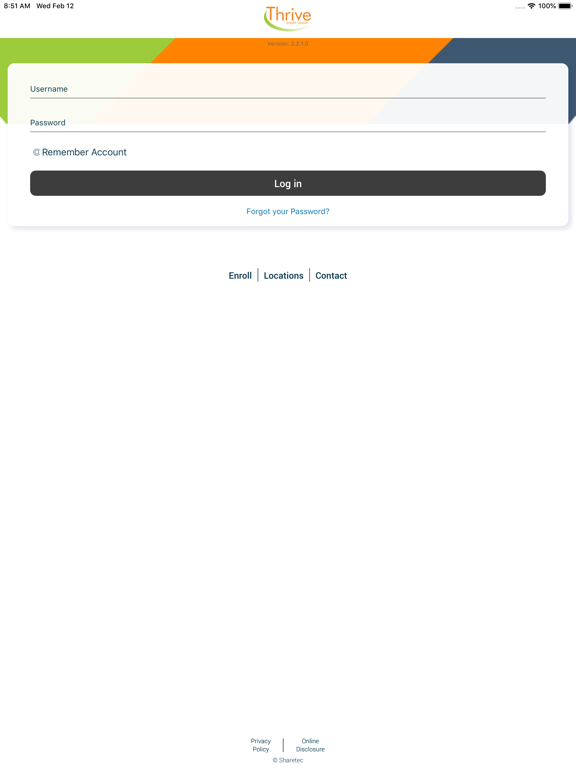 Thrive Credit Union app screenshot