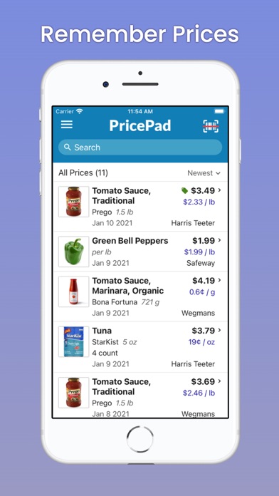 Screenshot #1 pour PricePad - Track Prices & Save