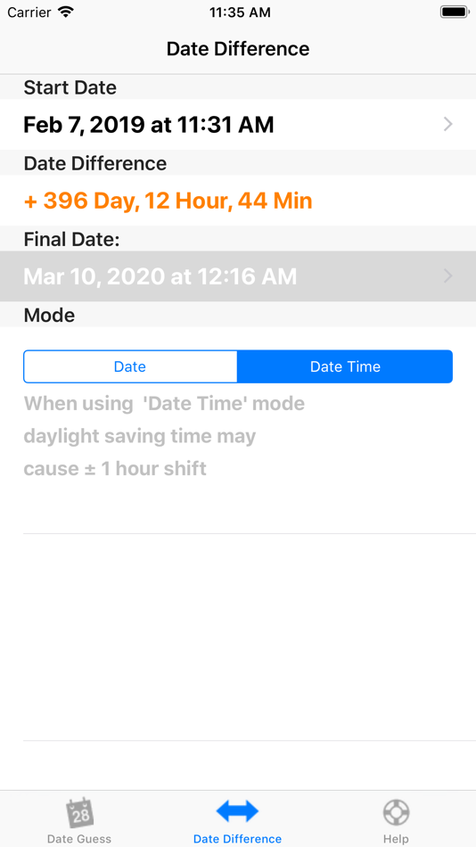 #9. Date T Calc (iOS) Podle: Roberto Panetta