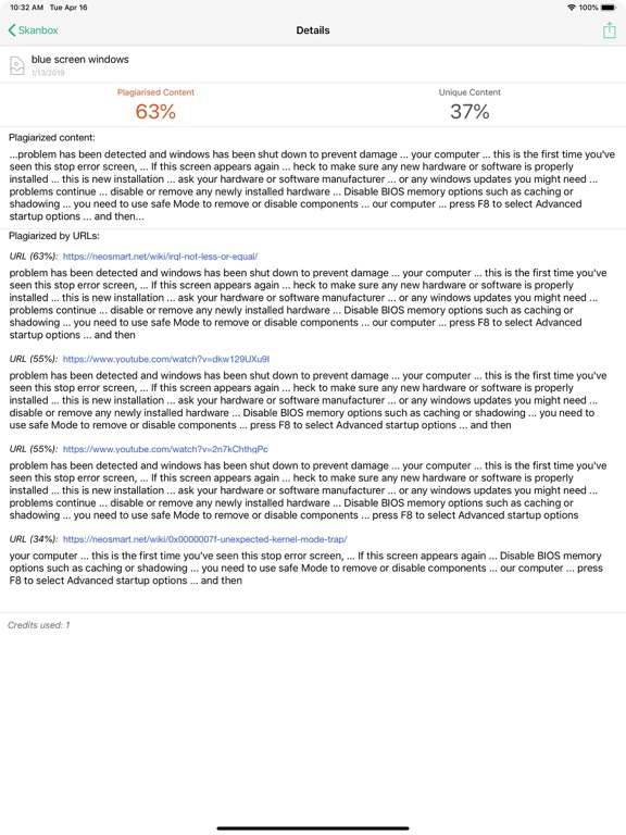 Screenshot #6 pour Skandy Vérificateur de plagiat