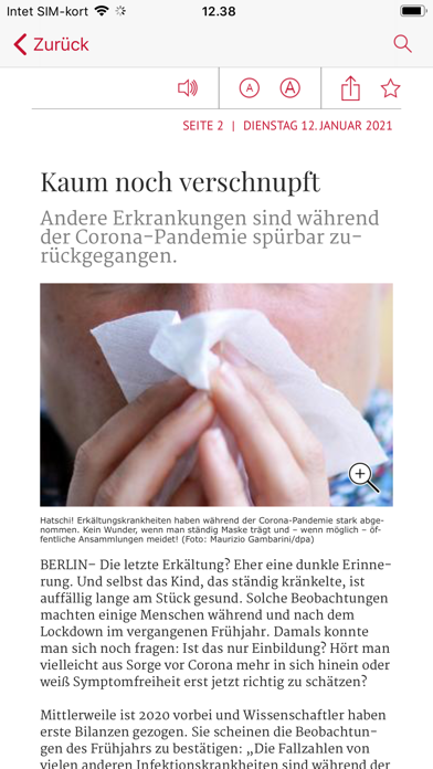 Nürnberger Nachrichten E-Paper Screenshot