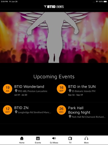 BTID Events iPad screenshot