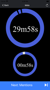 Speaker Presentation Timer screenshot