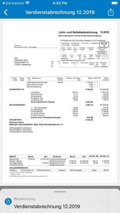 Screenshot #1 pour ADDISON OneClick Lohnordner