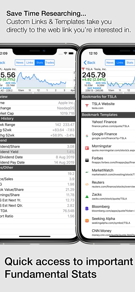 Stocks: Realtime Quotes Charts - Finance App | MWM