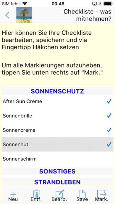 Kreta Urlaubs App Screenshot