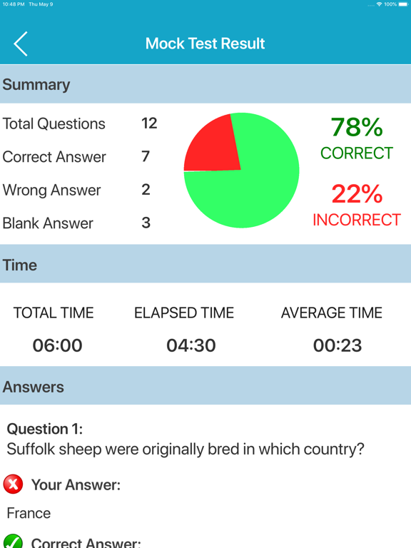 Domestic Animals Quiz iPad screenshot