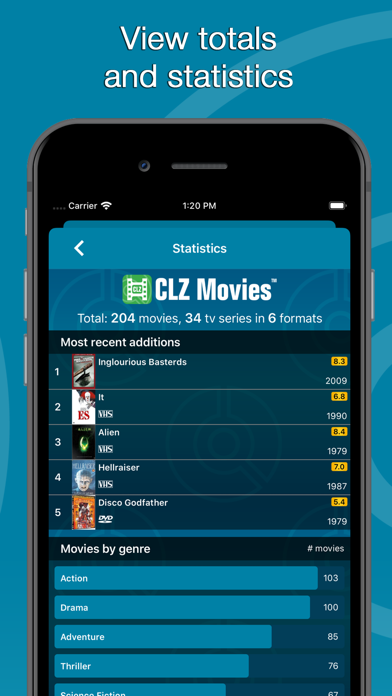 CLZ Movies collection database iPhone screenshot 6 - Entertainment app
