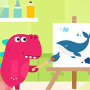 儿童画画游戏：涂色小天才-恐龙宝宝益智涂鸦画板着色绘画填色本