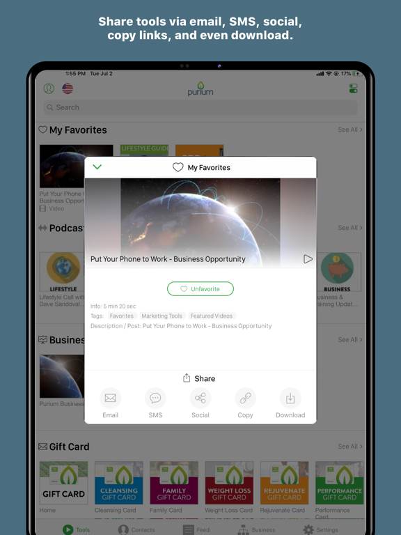 Purium iPad screenshot 2 - Business app