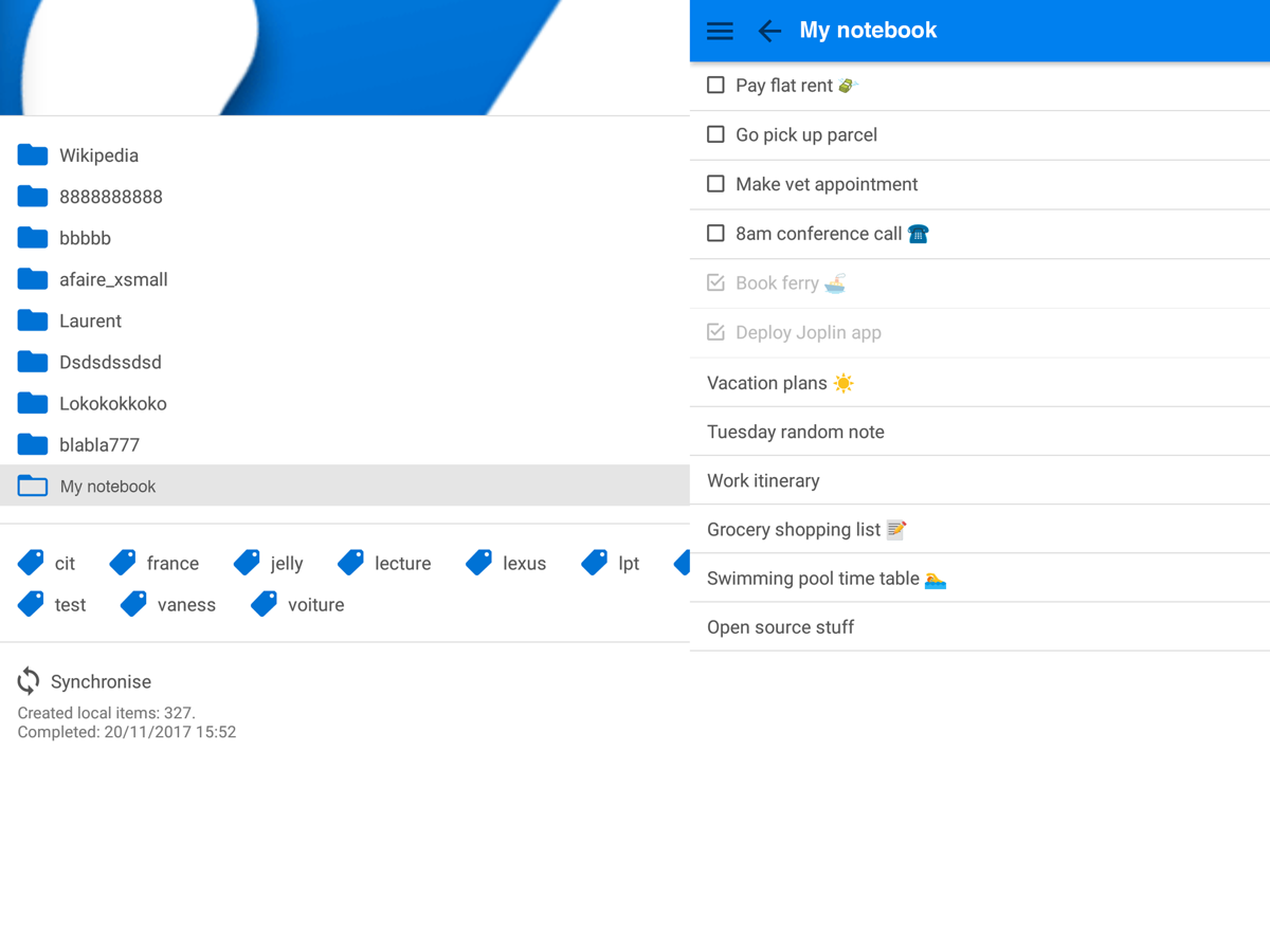 Joplin screenshot 2