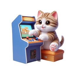 Arcade Game Kitten Stickers