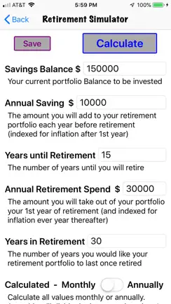 Retirement Investing Simulator iPhone image 4