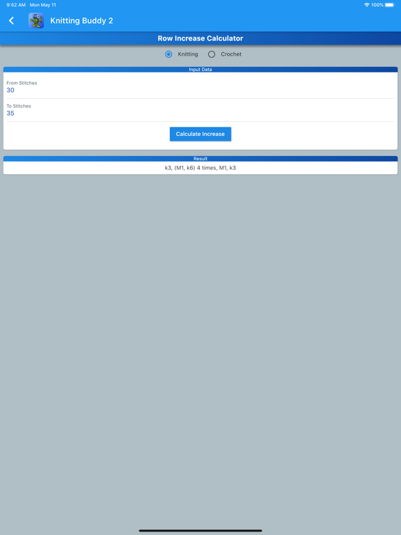 Knitting Buddy 2 iPad screenshot 10 - Utilities app