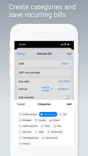 Bill Organizer, Budget Planner screenshot 4