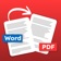 Word to PDF Converter -convert app icon - Productivity app for iPhone