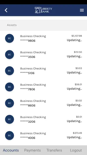 Liberty Bank Mobile screenshot 1