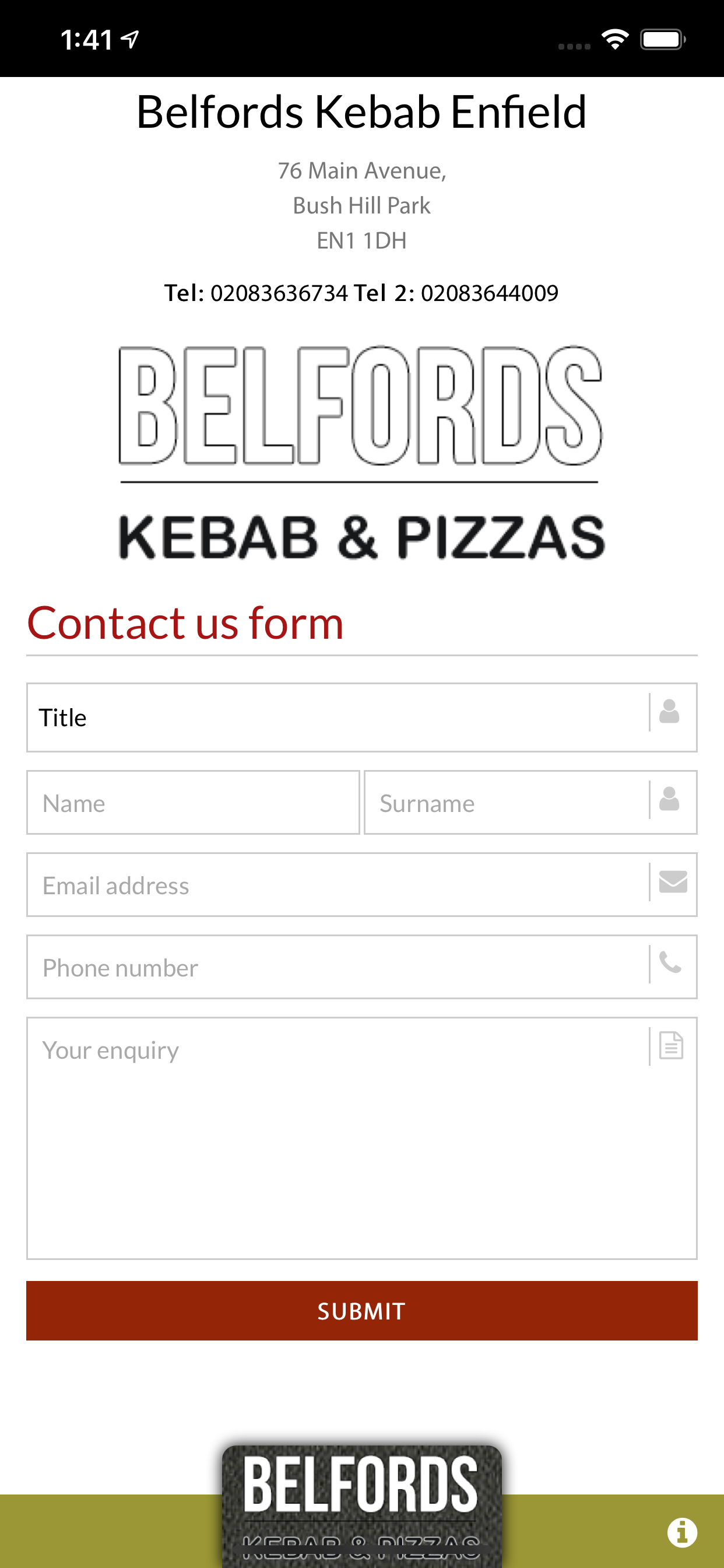 Belfords Kebab Enfield screenshot 8