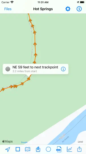 Capture d'écran de GPX-Viewer sur iPhone 9