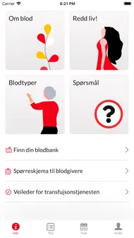 Blodgiver App iphone bilder 2