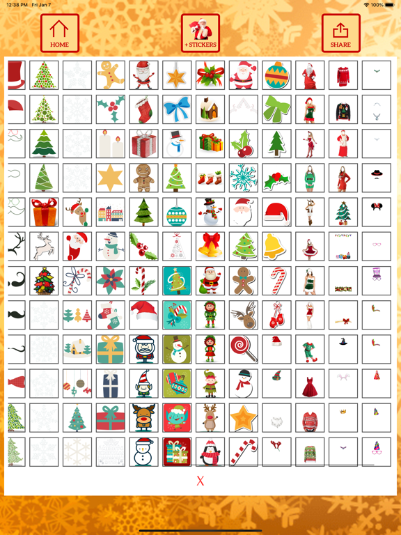 Christmas stickers and cards iPad screenshot 3 - Photo & Video app