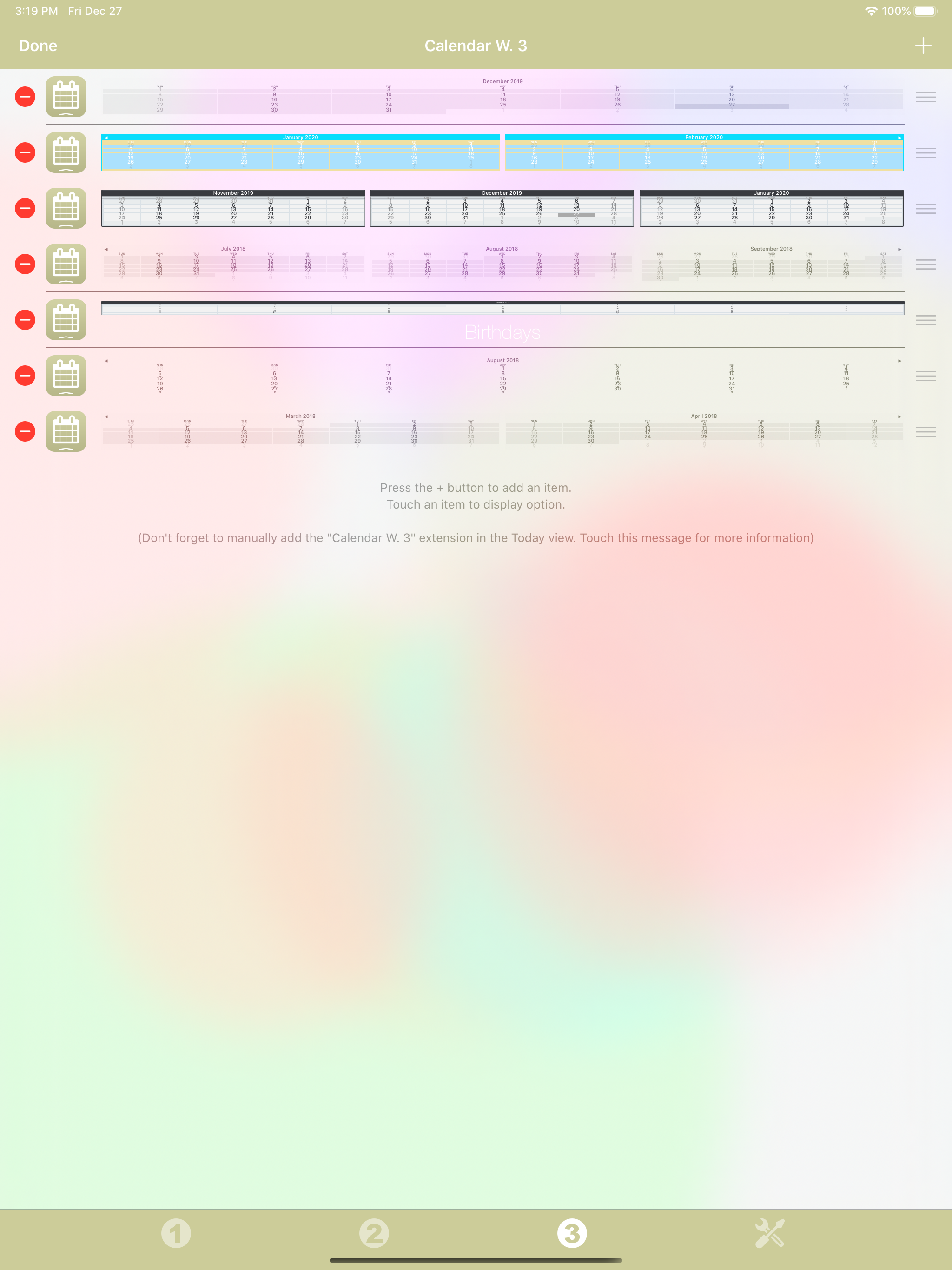 Calendar Widget