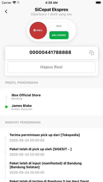 Kiriman: Cek Resi & Ongkir Screenshot