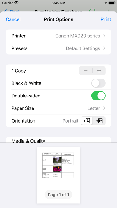 FilmHolders Screenshot