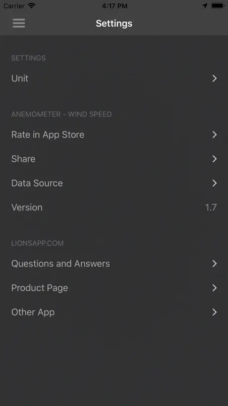Anemometer: Wind speed