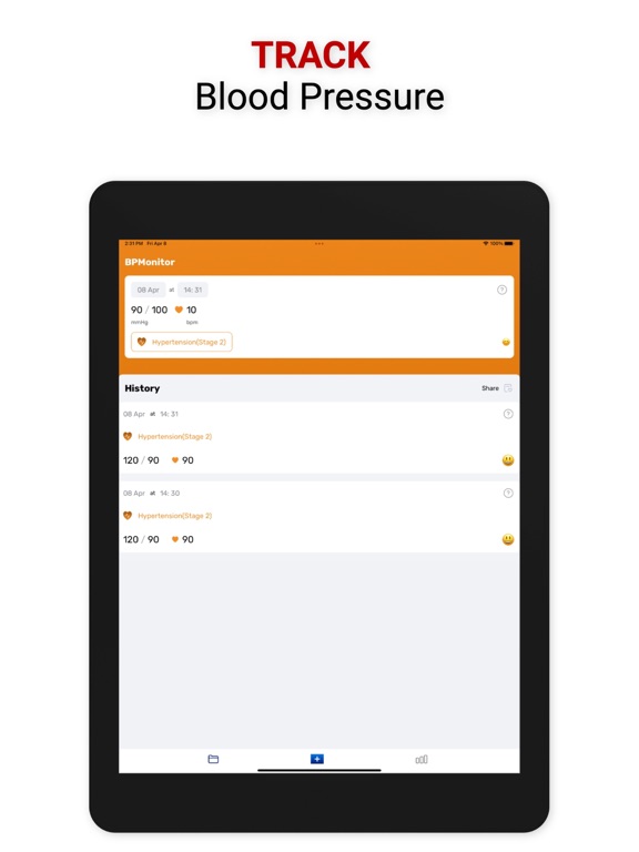Smart : Blood Pressure app iPad screenshot 1 - Medical app