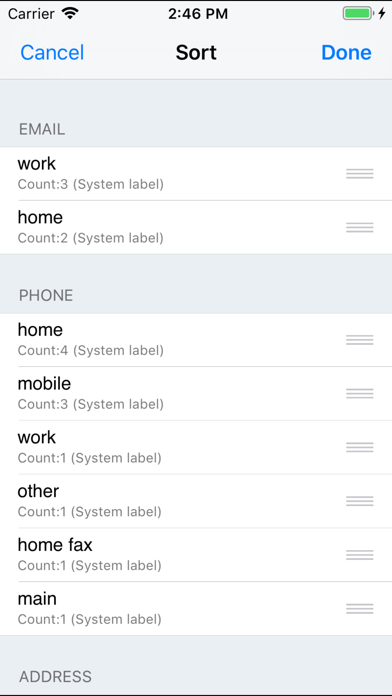 ContactSort Screenshot 2 of 2
