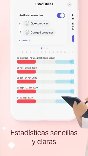 Captura de pantalla de Clover－Mi Calendario Menstrual en iPhone 6