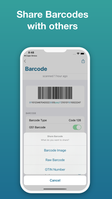 Pretty GS1 Barcode Scanner screenshot 4