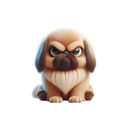 Angry Pekinese Stickers