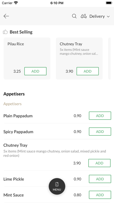 Victoria Tandoori. Screenshot