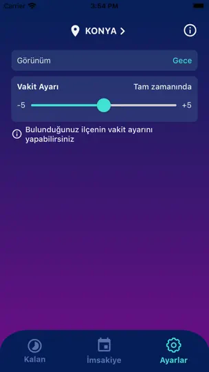 AKINSOFT Namaz Vakitleri iPhone Ekran Görüntüsü 4